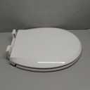 Toilet Seat Round Quick Release & Soft Close, Round 16.5inch Toilet Seat Slow Descent No Slapping Quiet, Easy Clean, White, Plastic, 2 Years Support