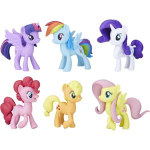 My Little Pony Friendship is Magic Toy Meet The Mane 6 Collection Set - 6 Pony Figures Including Twilight Sparkle, Kids Ages 3 and Up 