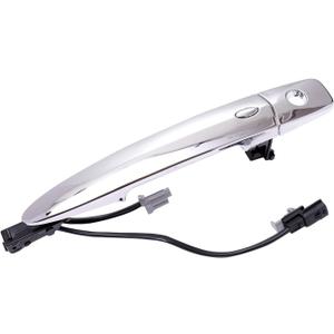 Front Left Driver Exterior Door Handle for Nissan Sentra 2013-2018, Murano Maxima 2009-2014, Leaf 2011-2017, Replaces 806469N00A, 806451AA0A - with Smart Key System - Chrome