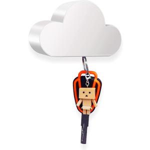 Meyerascal White Cloud Magnetic Key Holder for Wall, Strong Magnetic to Securely Hang Multiple Keys and Keychain, Novelty Cute Home Decorations, Easy to Install and Convenient to Use. (White)