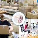 Heavy Duty Transparent Packing Tape,6 Rolls with Refillable Dispenser,Industrial Grade Packaging Tape for Shipping Moving Sealing,1.88 inches x 55 Yards Per Roll