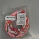 CiyvoLyeen 3PCS Valentine's Day Headbands for Women Love heart Crystal Pearl Wide with Hot Pinkk and Red Heart Hairband Valentine's Hair Accessories Outfits Holiday Gifts