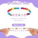 Bonuci 12 Pcs Kids Friendship Bracelets for Girls Motivational Letter Beads Bracelets Bulk for Girls Toddler Jewelry Gifts