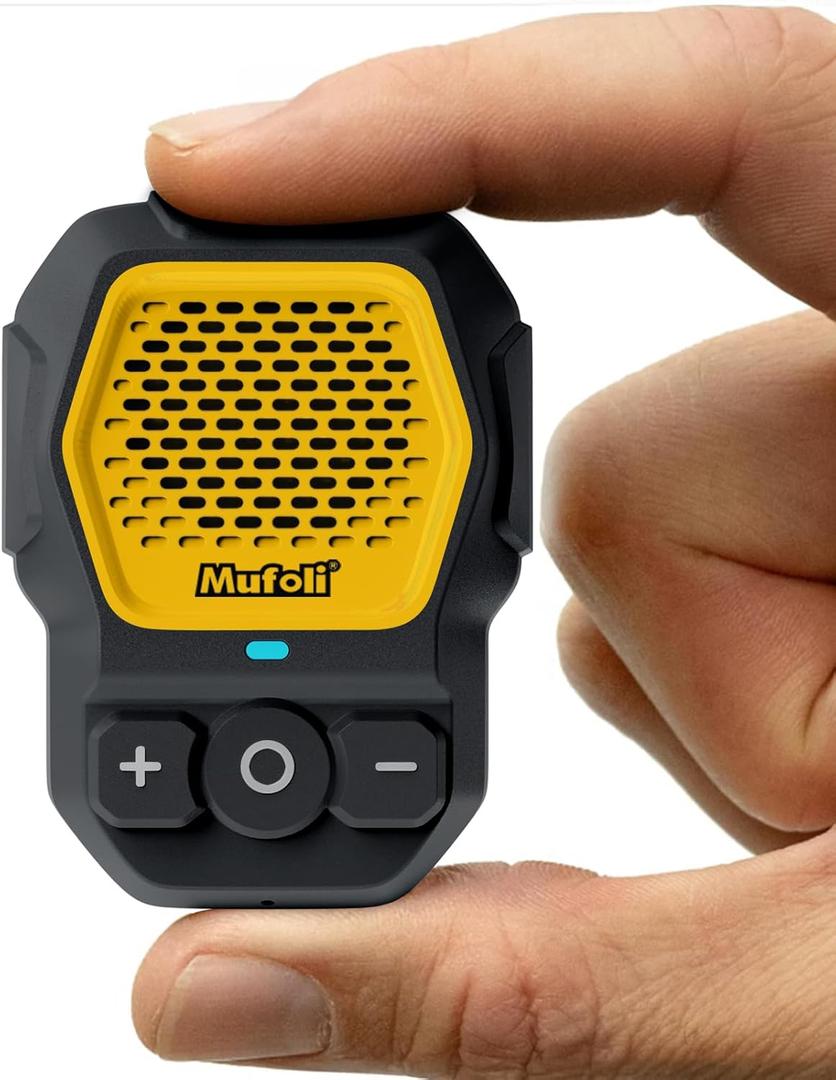 Portable Bluetooth Speaker, Wireless Wearable Bluetooth Speakers, Waterproof Jobsite Speaker Up to 14 Hours Playtime, Clip Speaker Built-in Mic for Hands-Free Music/Calls, for Outdoors (Yellow)