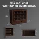 AUTOARK Wooden Watch Sunglass Display Case,12 Watch Box with Jewelry Drawer,Watch Eyeglass Holder with Window,Vertical Storage,Gift Idea,Walnut,AW-185