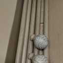 Wood Curtain Rods for Windows 66 to 120 Inch,1'' Diameter Drapery Rods with Imitation Wood Grain Leaf Pattern Finials,Boho Adjustable Heavy Duty Curtain Rods Set,36-120'',Color:Weathered Wood