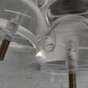 JEREVER Acrylic Clear Furniture Legs Replacement Sofa Couch Feet Mid Century Decor for Cabinet Dresser Home DIY Legs Set of 4 (4.7inch)