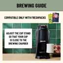 Flavia Aroma Brewer Bundle with 84 Freshpacks and 1 Merchandiser - Coffee Machine, Makes Coffee, Lattes, Tea, and other Hot or Iced Beverages, Multiple Brew Sizes, Black, Works ONLY with Freshpacks, BBD 03/17/27