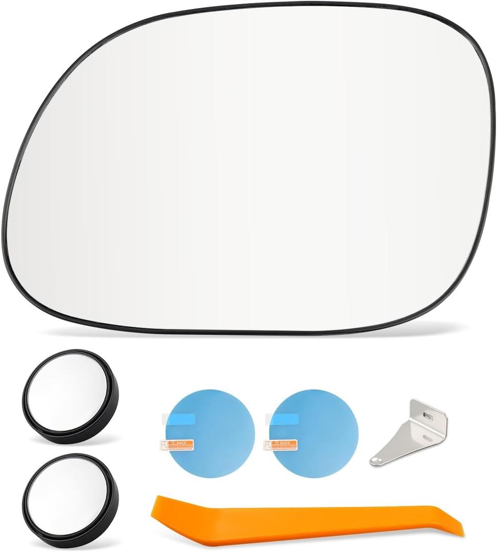 Driver Side Heated Mirror Glass Fit for Kia Soul 2014 2015 2016 2017 2018 2019, Replace 87611B2500 87611B2510 87611B2000, Left