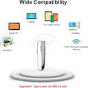 New Bee Bluetooth Earpiece V5.0 Wireless Handsfree Headset with Microphone 24 Hrs Driving Headset 60 Days Standby Time for iPhone Android Samsung Laptop Trucker Driver (White)