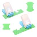 2-Piece Tab Puncher for Paper Crafts - Index Punch Set with Whale Tail Punch, Handheld DIY Label Tag Cutters for Scrapbooking, Card Making, and Office Organization