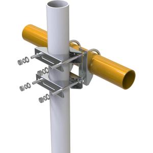 Double Antenna Mount Clamp U-Bolt Mounting Hardware Mast to Mast Mount Bracket Kit (Without The Pole) Antenna Mast Clamp V Jaw Accessories Stainless Steel for TV CB Ham Outside Antenna