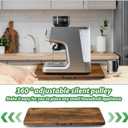Appliance Slider, Sliding Tray for Coffee Maker, Coffee Pot Slider for Countertop, 360 Rolling Tray Appliance Slider for Kitchen Appliances- Rustic Brown (9.5 X 14)