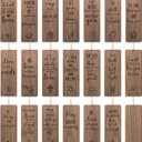 40 Pieces Religious Bookmarks Vintage Wooden Christian Bookmarks Inspirational Religious Gifts Baptism Bible Verses Gifts for Women Men Book Lovers Supplies, 5.12 x 1.77 Inches