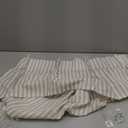 Kitchen Valances for Windows, Rustic Farmhouse Beige Stripe Light Filtering Short Curtains for Bathroom Basement Living Room Retro Minimalist Line Theme (42"W x 12"L (Pack of 1), Burlywood)