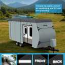 Kohree Travel Trailer Cover 20-22 ft with 8 Enlarged Vents, Sturdy & Waterproof & Anti-UV RV Camper Cover Kit with Front & Back Sign for All Weather Protection