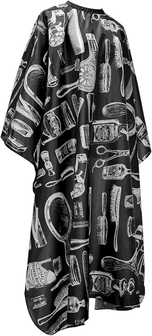 2 x Professional Barber Cape 63"x55" with Adjustable Snap Closure, Perfect for Home Use or Salon, with Stylish Designs