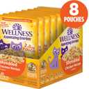 Wellness Appetizing Entres Shredded Adult Wet Cat Food, Natural, Protein Rich, Grain Free, Chicken Recipe, 2.8 oz, Pack of 8 Pouches (EXP 04/10/27)