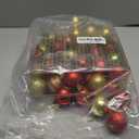 Christmas Ball Ornaments Red Gold Christmas Bulbs Xmas Tree Decoration, Shatterproof Christmas Tree Ornaments with Strings for Holiday Wedding Party Decoration