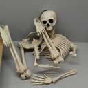 JOYIN 36" Halloween Skeleton Decor, 3FT Full Body Stayable Movable Joints, Posable Hanging Skeletons for Halloween Decoration, Yard, Graveyard, Haunted House Props, Spooky Scene Party Favor