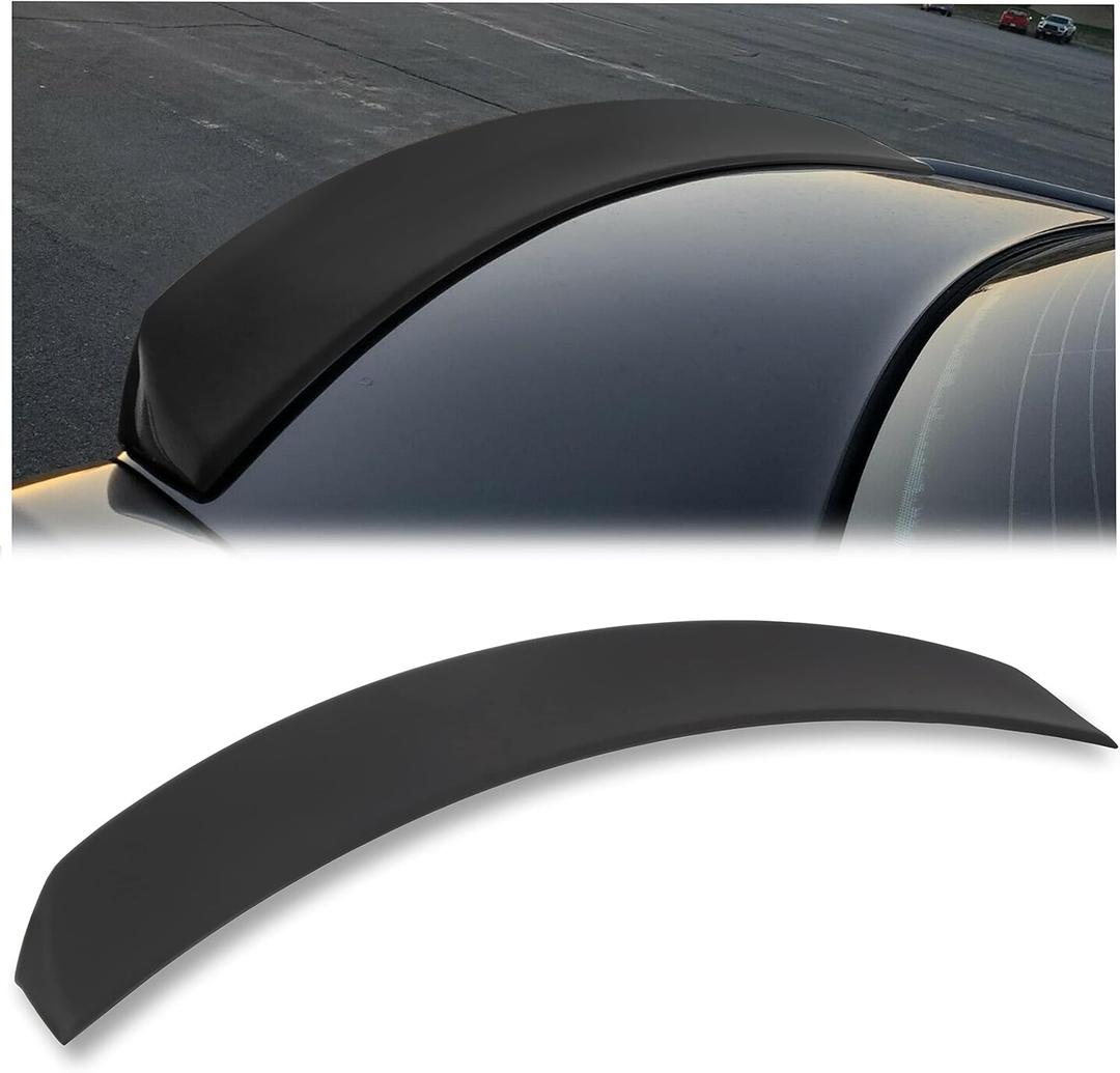 KUAFU Rear Trunk Spoiler Lid Wing Lip Compatible with 2011-2023 Chrysler 300 300C 300S Rear Winglet Plastic Winglet Matte Black Painted