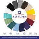 American Soft Linen Luxury 6 Piece Towel Set, 2 Bath Towels 2 Hand Towel 2 Washcloths, 600 GSM 100% Cotton Turkish Towels for Bathroom, Electric Blue Towel Sets