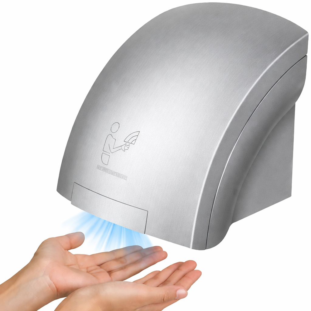 ELROTONEG Automatic Hand Dryer, Commercial Compact Air Wiper, Electric Hand Air Dryer for Business, Home, Household, Restroom, Office Mall, 110V, 1600W
