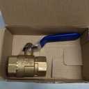 3/4 Inch IPS Brass Ball Valve - Heavy Duty Full Port for NG&LPG - with Blue Locking Handle (Industrial & Commercial Use)
