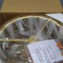 Gold Chandeliers For Dining Room, 15" 4-Light Modern Drum Chandelier Light Fixtures for Dining Room, Kitchen Island, Over Table, Entryway, Foyer, E12