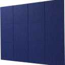 LAJAR Large Felt Wall Tiles, 12 Pack Cork Board Alternative with Removable Adhesive Tabs, Bulletin Pin Boards for Office, School and Home (Dark Blue)