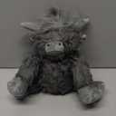 SuzziPals Heatable & Coolable Highland Cow Stuffed Animal, Microwavable Heating Pad for Soothing & Relaxation, Black Cattle Plushies for Stress Relief, Lavender Scented Stuffed Cow Gifts