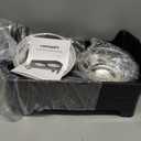 URPOWER 3-in-1 Elevated Dog Bowls - Mess Proof Double Deck 4 Height Adjustable Raised Stand with 2 Stainless Steel Food Bowls & Licking Plate for Small, Medium & Large Dogs (Black)