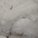 Faux Rabbit Fur Bubble Throw Blanket, 60"x80", Ivory White