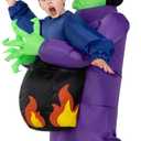 Morph Kids Witch Costume, Inflatable Witch Costume, Scary Halloween Costumes for Boys and Girls, Blow Up Costumes for Kids