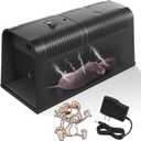 2025 Electric Mouse Trap Zapper Powerful Rat Traps Indoor for Homes with Anti-Escape Door,Effective & Reusable Humane Rodent Zapper Electric Shock Killer for Kitchens,Home,Garage