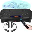ETLIFE Vibration Plate Exercise Machine Whole Body Workout Vibrate Fitness Platform Lymphatic Drainage Machine for Shaping Toning Wellness Home Gyms Workout (Black1)