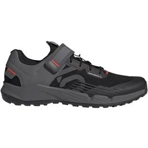 adidas Mens 5.10 Trailcross Clip-in Cycling Cycling Sneakers Shoes - Black (Core Black/Grey Three/Red), 7.5