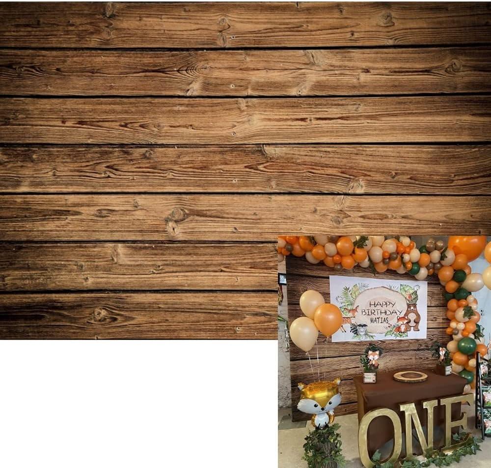 Wood Backdrop for Photography 10x8ft Vinyl Brown Wood Backdrops Rustic Wooden Wall Banner Country Woods Photos Birthday Baby Shower Background