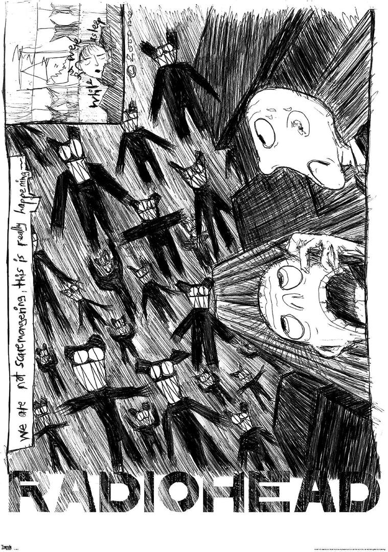 Trends International Radiohead - Scribble Wall Poster, 22.375" x 34", Premium Unframed Version
