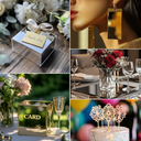 Gold Mirror Acrylic Sheets  6 Pack, 8x8 Inches, 1/8 Inch Thick, Reflective Mirror Acrylic Ideal for Laser Cutting, DIY Crafts, and Home Decorations (20x20 cm)