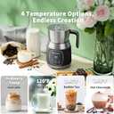 Maestri House Milk Frother, Variable Temp and Froth Thickness DualFro 600 Milk Frother Steamer, 21OZ Smart Touch Control Milk Warmer, Dishwasher Safe, Memory Function for Latte&Hot Chocolate (Black)