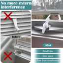 4 Pack Universal Tee Crank Casement Window Handles, Low Profile Design Prevents Interference with Window Coverings, Crank Replacement Handles, 1-1/8 x 2-3/8 (White)
