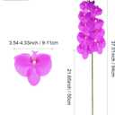 M METERXITY 1-Pack Artificial Orchid Flowers 9 Large Petals 37 Inch Faux Phalaenopsis Silk Bouquets Real Touch Dark Purple Fake Orchids for Home/Wedding/Christmas/Party/Garden Office