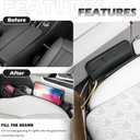 2 x 2PCS Car Seat Gap Filler,Upgraded 3 in 1 No Drop Seat Guard for Cars with Hook and Car Phone Holder Design,Universal Cars Seats Spacer Gap Filler for Double-Sided Use