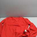 LYANER Women's Frill Mock Neck Flounce Long Sleeve Solid Blouse Office Shirt Top, Red L