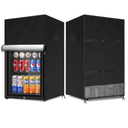 Outdoor Refrigerator Cover, Waterproof Upright Mini Upright Freezers Cover, Beverage Beer Refrigerator Protection Cover for most 3.0 Cubic Compact Mini Freezer (Black, 22''Lx23''Wx34''H)