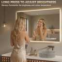 40"X30" LED Bathroom Mirror with Lights, Anti-Fog, Backlit Lit with CRI>90 | Lighted Bathroom Vanity Mirror for Wall, Memory Function, Tempered Glass, 3 Colors Frameless Lighted Mirror for Bathroom