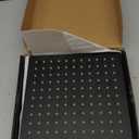 NearMoon Rain Shower Head, High Flow Stainless Steel Square Rainfall Shower, High Pressure Design, Awesome Shower Experience Even At Low Water Flow (10 Inch, Matte Black)
