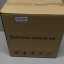 Upgrade 12" Ultra Quiet Bathroom Exhaust Fan with 6500K LED Light, 1.0 Sone 120 CFM, 10x10 Mount, 1500 LM Ceiling Ventilation Fan, Energy Efficient (12in Metal LED Light)