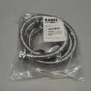 Kabel-Elektro 4 Ft. washing machine hoses Set (Straight / 90 deg.). Wide internal Diameter, 3/4 inches connector compatible NPT faucets and washing ports, Stainless Steel, PVC